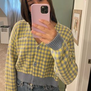 Checkered Cardigan | Kicker’s Brand (Urban Outfitters) Size Small